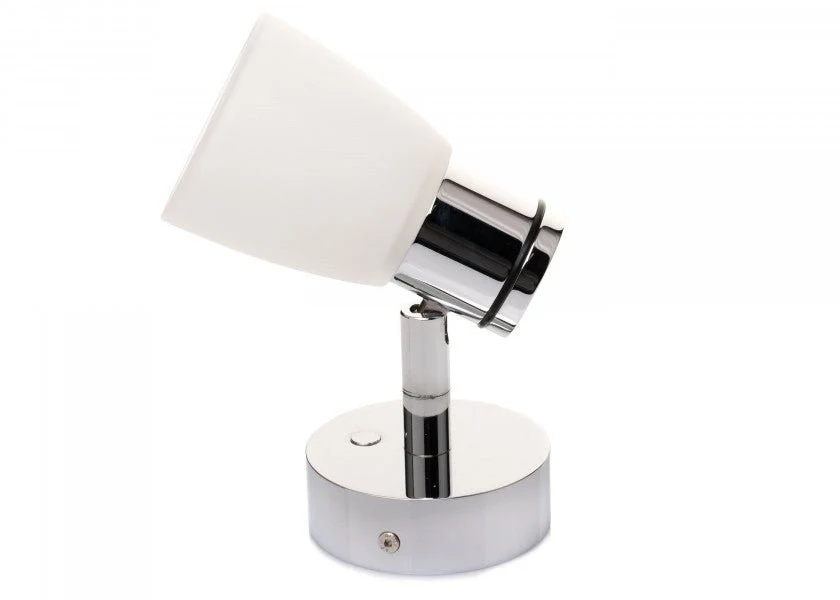 PREBIT R1-1 LED-påbygningslampe – poleret krom, satinhvidt glas - Billede 6