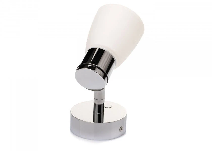 PREBIT R1-1 LED-påbygningslampe – poleret krom, satinhvidt glas - Billede 7